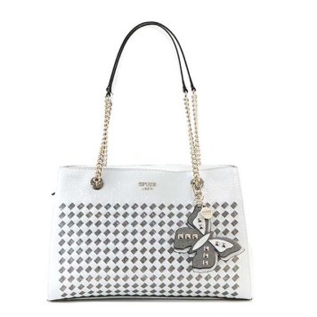 ゲス GUESS FLUTTER ショルダーバッグ チェーンバッグ WHITE MULTI ホワイトマルチ WM668608