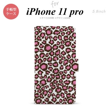 iPhone11Pro iPhone11 Pro 手帳型スマホケース カバー 豹柄 赤 クリア  nk-004s-i11p-dr899