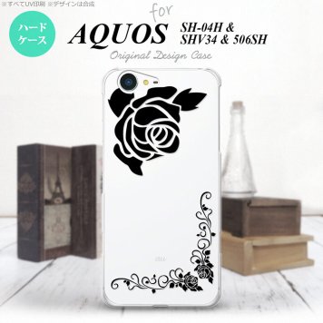 【SH04H】【スマホケース/スマホカバー】【アクオス ゼータ】SH04H スマホケース AQUOS ZETA SH04H カバー アクオス ゼータ バラA クリア×黒 nk-sh04h-1065【メール便送料無料】