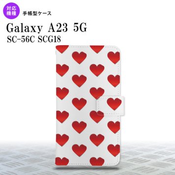 Galaxy A23 GalaxyA23 手帳型スマホケース カバー ハート 赤 2022年 10月発売 nk-004s-a23-dr017