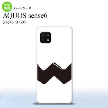 SH-54B SHG05 AQUOS sense6 スマホケース ハードケース ギザギザ 白 黒 メンズ レディース nk-sens6-193