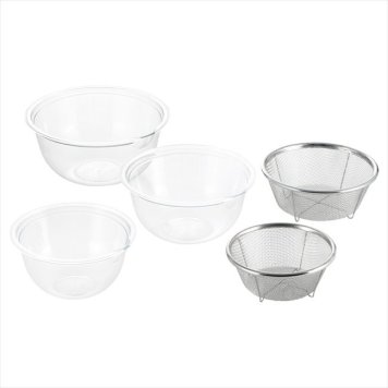 0 レンジボウル3pcs&ザル2pcs　 4003069  内祝 内祝い お祝 御祝 記念品 出産内祝い プレゼント 快気祝い 粗供養 引出物
