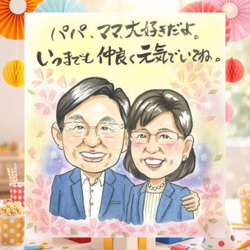 誕生日の記念に、一度贈ると、また頼みたくなる似顔絵です。 似顔絵 家族 プレゼント ギフト 名入れ 贈り物 手描き 誕生日 お祝い 記念日 家族 記念 祖母 両親 祖父 ご両親 家族 下書き確認 修正無料 名入れ 宝物 実績多数 そっくり サプライズ 家族 宝物 一生もの クリスマス 快気祝い 贈答品 オーダーメイド 米寿祝い ハロウィン メモリアル 闘病中の方への励まし 大量注文 長寿祝い