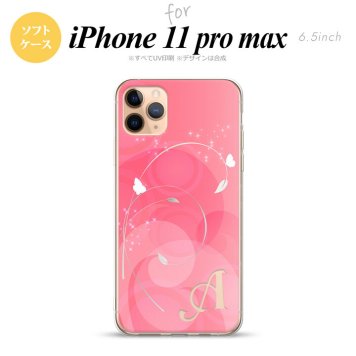 iPhone11ProMax iPhone11pro max スマホケース ソフトケース バタフライ 蝶 A ピンク +アルファベット メンズ レディース nk-i11pm-tp202i