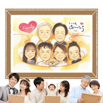 似顔絵 贈り物 感謝 ギフト 手描き 名入れ プレゼント 記念日 誕生日 感謝 お祝い 記念 大人数 家族 祖父母 両親 父 母 下書き確認 修正無料 名入れ 実績多数 サプライズ 似てる 宝物 思い出 記念 感謝 披露宴 クリスマス おすすめ おしゃれ 快気祝い 卒寿祝い お祝いの品 喜ばれる ウェディングギフト オーダーメイド 感動 二次会 バレンタインデー