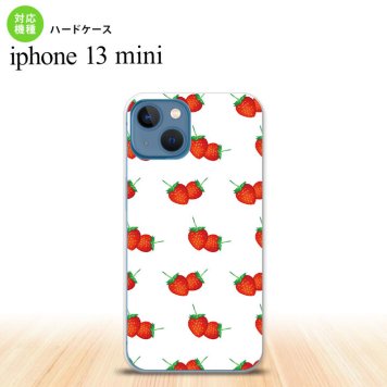 iPhone13mini iPhone13 mini ケース ハードケース 苺 イチゴ 中 白 赤  nk-i13m-042