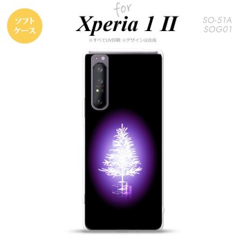 Xperia 1 II 5G スマホケース 背面カバー ストラップホール有り ソフトケース ツリー 紫 ストラップホール おしゃれ かわいい かっこいい メンズ レディース nk-xp12-tp628