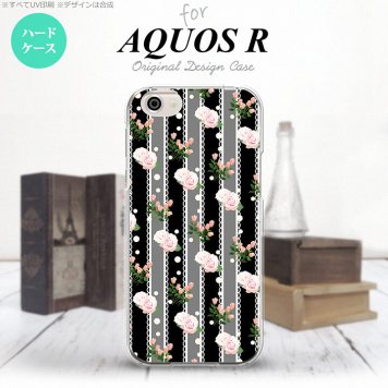 【SH03J】【スマホケース/スマホカバー】【アクオス R】SH03J スマホケース AQUOS R SH-03J カバー アクオス R レース・バラ 黒 nk-sh03j-259【メール便送料無料】