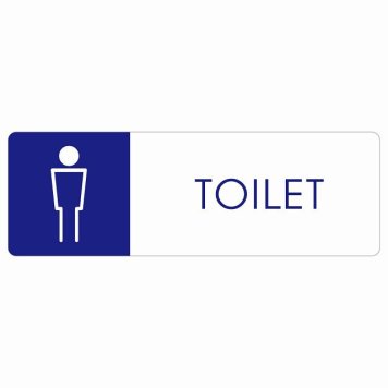 トイレ 案内 シール 男 H1 長方形 ドア 防水 屋内 屋外 サインステッカー ピクトサイン トイレマーク表示 案内 注意 施設 御手洗 TOILET おしゃれ シンプル 安全対策