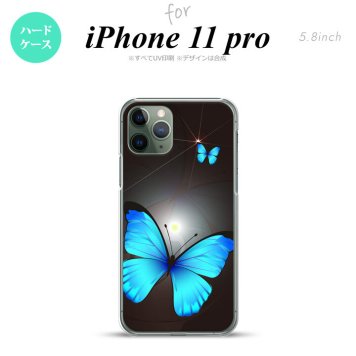 iPhone11Pro iPhone11 Pro スマホケース ハードケース バタフライ 蝶 B 黒 メンズ レディース nk-i11p-214