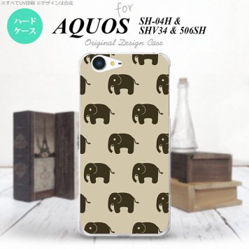 【SH04H】【スマホケース/スマホカバー】【アクオス ゼータ】SH04H スマホケース AQUOS ZETA SH04H カバー アクオス ゼータ ゾウ柄 ベージュ nk-sh04h-772【メール便送料無料】