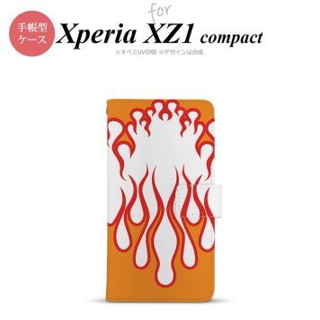 【手帳型 スマホ カバー ケース】【SO02K】【エクスペリア XZ1】手帳型 ケース SO-02K スマホ カバー Xperia XZ1 Compact エクスペリア ファイヤー 白×赤 nk-004s-so02k-dr1309【メール便送料無料】