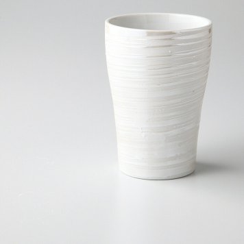ラスターホワイト光彩フリーカップ 陶器 美濃焼 やきものの里から、暮らしを贈ります。　ギフト 食器 セット テーブルウェア