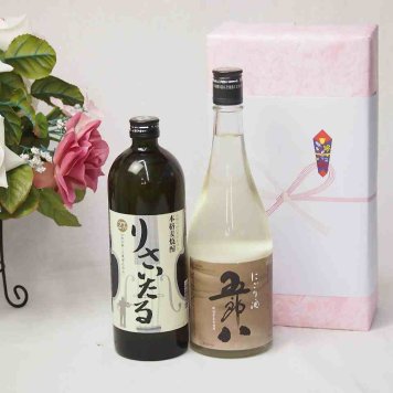 贈り物ギフト五郎八にごり酒720mlセット 井上酒造 りさいたる麦焼酎27°(大分県)720ml
