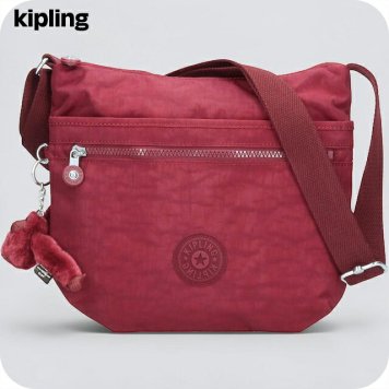 キプリング ショルダーバッグ レディース ブランド Kipling アルト ロゴ ワンポイント 無地 K19911-5FW Lounge Wine 赤