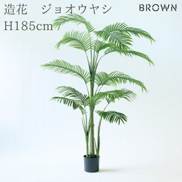 観葉植物 造花 ジョオウヤシ BROWN 全高約185cm 大型 フェイクグリーン 高級 本物そっくり リアル おしゃれ インテリア 人工観葉植物 アーティフィシャルグリーン 南国 リゾート オフィス 店舗 ホテル 開店祝い 室内 リビング 玄関 風水 ヤシの木