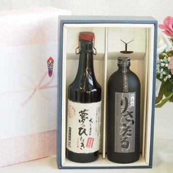 本格麦焼酎贈り物ギフトボックスセット 麦焼酎夢のひととき 長期貯蔵5年30°(大分県)720ml麦焼酎りさいたる30°(大分県)720ml