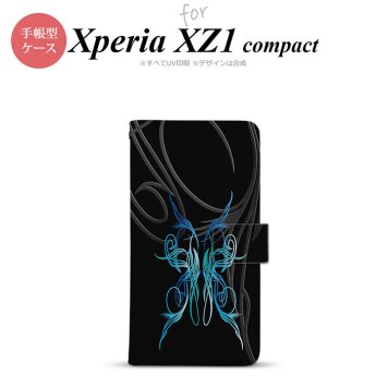 【手帳型 スマホ カバー ケース】【SO02K】【エクスペリア XZ1】手帳型 ケース SO-02K スマホ カバー Xperia XZ1 Compact エクスペリア ピンスト 黒×青 nk-004s-so02k-dr1242【メール便送料無料】