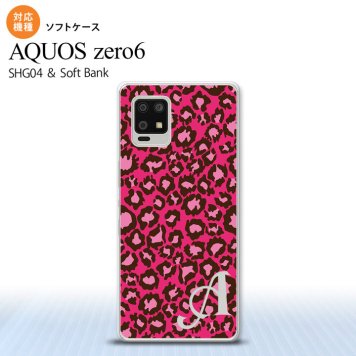 SHG04 SHG04 ZERO6 AQUOS zero6 スマホケース ソフトケース 豹柄 B 赤 +アルファベット メンズ レディース nk-zero6-tp900i