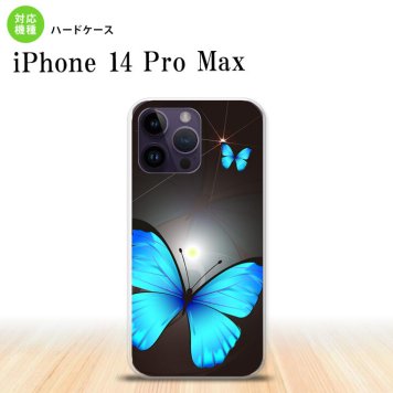 iPhone14 ProMax iPhone14 Pro Max スマホケース 背面ケース ハードケース バタフライ 蝶 B 黒 2022年 9月発売 nk-i14pm-214