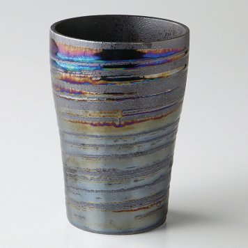 ラスターブラック光彩フリーカップ 陶器 美濃焼 やきものの里から、暮らしを贈ります。　ギフト 食器 セット テーブルウェア