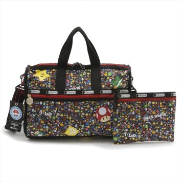 レスポートサック LeSportsac ボストンバッグ ミニボストンバッグ Medium Weekender ミディアム ウィークエンダー POWER UP BURST スーパーマリオブラザーズ 任天堂 Nintendoコラボレーション 7184 G355