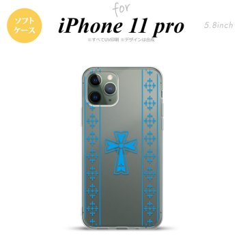 iPhone11Pro iPhone11 Pro スマホケース ソフトケース ゴシック クリア 水色 メンズ レディース nk-i11p-tp1006