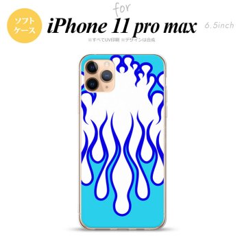 iPhone11ProMax iPhone11pro max スマホケース ソフトケース ファイヤー 炎 白 青 メンズ レディース nk-i11pm-tp1308