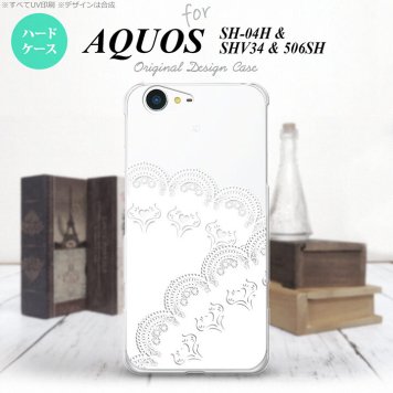 【SH04H】【スマホケース/スマホカバー】【アクオス ゼータ】SH04H スマホケース AQUOS ZETA SH04H カバー アクオス ゼータ レース(B) 白 nk-sh04h-725【メール便送料無料】