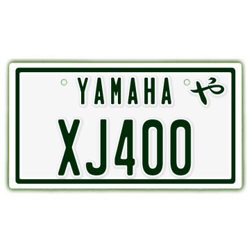 なんちゃって単車プレート【YAMAHA・XJ400】ナンバープレート　バイク　二輪　オートバイ　グッズ　アクセサリー　雑貨 インテリア アイテム プレゼント ギフト バイク好き 旧車 走り屋 ギア パーツ メンテナンス ファッション お洒落 オブジェ