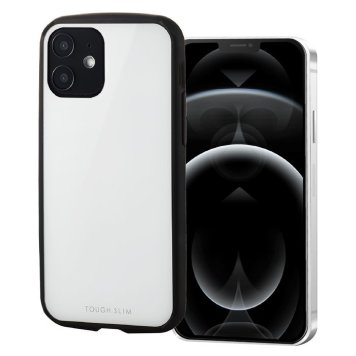 エレコム iPhone12 iPhone12Pro MagSafe対応ケース カバー 耐衝撃 硬度8H MAGKEEP TOUGH SLIM LITE ホワイト PM-A20BTSLMWH