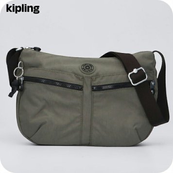キプリング ショルダーバッグ レディース ブランド Kipling イゼラ ロゴ ワンポイント 無地 K02144-88D Green Moss 緑