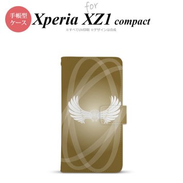 【手帳型 スマホ カバー ケース】【SO02K】【エクスペリア XZ1】手帳型 ケース SO-02K スマホ カバー Xperia XZ1 Compact エクスペリア 翼(光) ゴールド nk-004s-so02k-dr462【メール便送料無料】