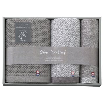 SLOW WEEKENDタオルセット ／タオル 日用品・ヘルスケア 敬老の日 プレゼント ギフト お祝い いつ 70代 80代 メッセージ おじい おばあ 祖父母 お彼岸 お供え 秋 2026 送料無料 ギフト プレゼント プチギフト 内祝い 快気祝い 出産祝い 結婚祝い 引出物 新築祝い お返し