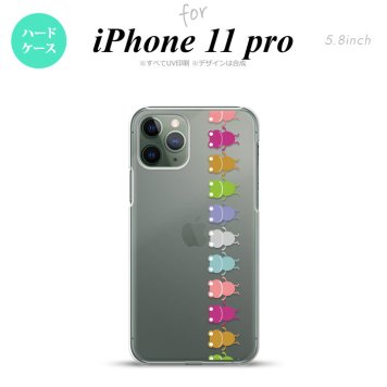 iPhone11Pro iPhone11 Pro スマホケース ハードケース カエル かえる 帯 B クリア メンズ レディース nk-i11p-676