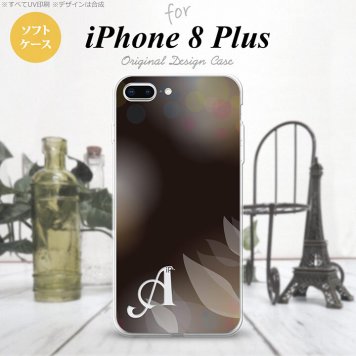 【iPhone8Plus】【スマホケース/スマホカバー】【アイフォン8プラス】iPhone8Plus スマホケース ケース アイフォン8プラス イニシャル ぼかし模様 黒 nk-ip8p-tp1595ini【メール便送料無料】