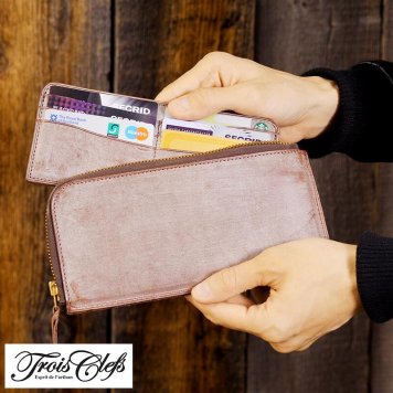 Trois Clefs トワクレ L字ファスナー長財布 ワックスレザー