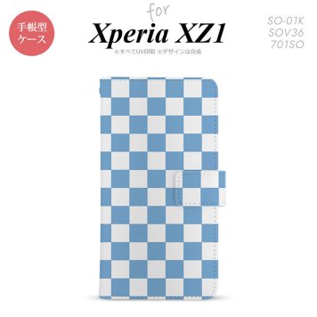 【手帳型 スマホ カバー ケース】【SO01K】【エクスペリア XZ1】手帳型 ケース SO-01K スマホ カバー Xperia XZ1 エクスペリア スクエア 白×青 nk-004s-so01k-dr766【メール便送料無料】