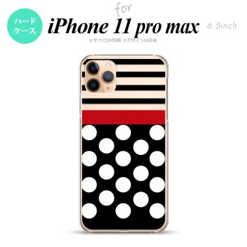 iPhone11ProMax iPhone11pro max スマホケース ハードケース ドット ボーダー 黒 メンズ レディース nk-i11pm-354