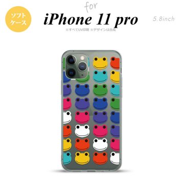 iPhone11Pro iPhone11 Pro スマホケース ソフトケース カエル かえる B 透明 メンズ レディース nk-i11p-tp166