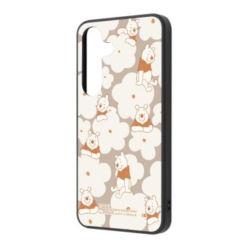 Galaxy S25 / ディズニー / maru 衝撃吸収 バンパー ハイブリッドケース / プーさん_花柄 ※送料無料(ポスト投函)