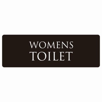 トイレ 案内 シール WOMENS 文字タイプ ブラック ホワイト 長方形 ドア 防水 屋内 屋外 サインステッカー ピクトサイン トイレマーク表示 案内 注意 施設 御手洗 TOILET おしゃれ シンプル 安全対策