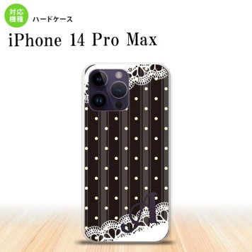 iPhone14 ProMax iPhone14 Pro Max スマホケース 背面ケース ハードケース ドット レース C 黒 +アルファベット 2022年 9月発売 nk-i14pm-1619i