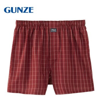 グンゼ トランクス 前開き メンズ 年間 ポロビーシーエス POLO GUNZE 綿100% 布帛 ゆったり ラク 柄 パンツ 下着 PBM971B M-LL GUNZE11