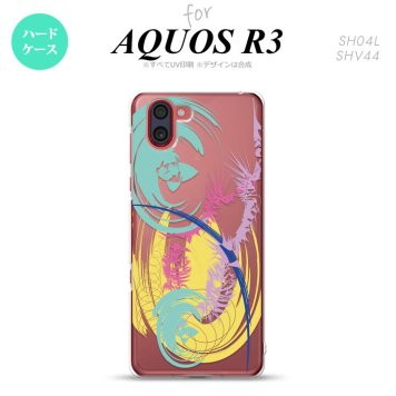 SH-04L SHV44 R3 AQUOS R3 スマホケース カバー アート クリア 黄 nk-r3-1267