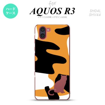 SH-04L SHV44 R3 AQUOS R3 スマホケース カバー 猫 三毛猫 影 nk-r3-426