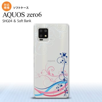 SHG04 SHG04 ZERO6 AQUOS zero6 スマホケース ソフトケース 草 ボタニカル 青 ピンク メンズ レディース nk-zero6-tp1622