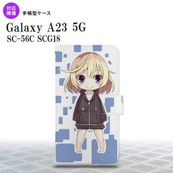 Galaxy A23 GalaxyA23 手帳型スマホケース カバー 女の子 キャラ 青 2022年 10月発売 nk-004s-a23-dr1338