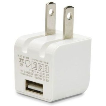 日本トラストテクノロジー 1A出力 クラス最小ミニサイズUSB充電器 cubeタイプ110 (ホワイト) CUBEAC110WH