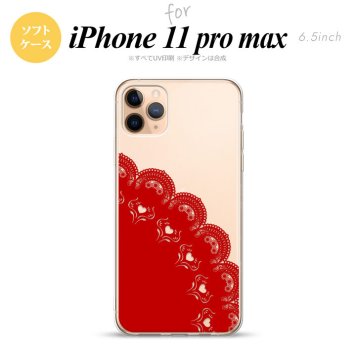 iPhone11ProMax iPhone11pro max スマホケース ソフトケース レース A 赤 メンズ レディース nk-i11pm-tp723